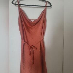 Elegant Rust Slip Dress